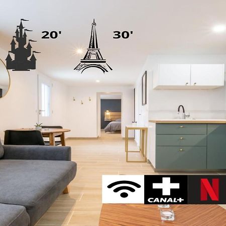 Calme Absolu, Terrasse Et Parking Entre Paris Et Disney Vaires-sur-Marne Eksteriør billede